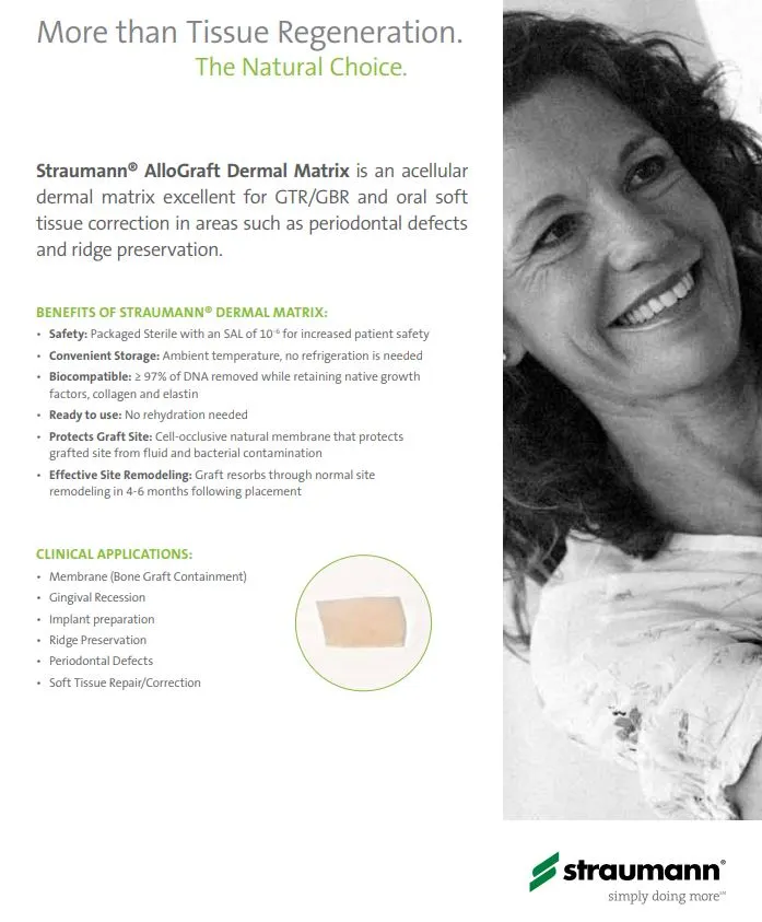 Gum Graft Alternative Allograft Donor tissue Straumann Vancouver BC Canada